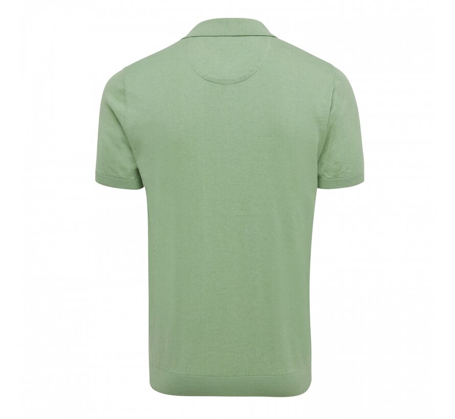 TREVOR | Polo short sleeve cotton/cashmere Light green (TRKWHA003 - 901)