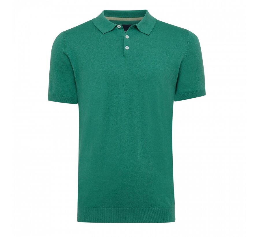 TREVOR | Polo short sleeve cotton/cashmere Green (TRKWHA003 - 900)