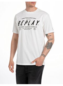 Replay T-Shirt REGULAR BASIC JERSEY 30/1  NATURAL WHITE (M6840 .000.2660 - 011)