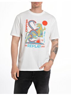 Replay T-Shirt REGULAR BASIC JERSEY 30/1  NATURAL WHITE (M6838 .000.2660 - 011)