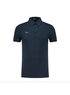 Morse Code Polo Alpha1 Jersey Stretch Dark Blue (10258)