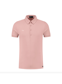 Morse Code Polo Alpha1 Jersey Stretch Dusty Pink (10244)