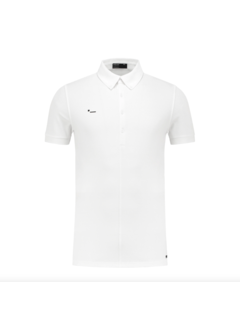 Morse Code Polo Alpha1 Pique Stretch White (10302)