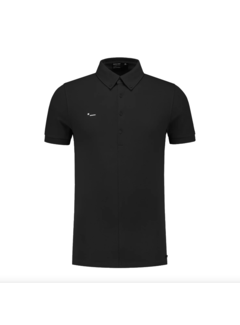 Morse Code Polo Alpha1 Pique Stretch Black (103100)