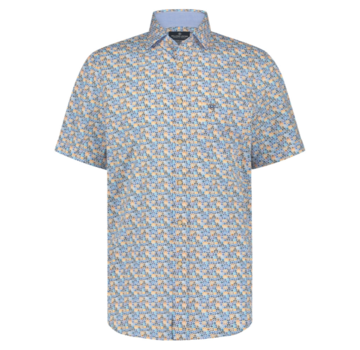 Fellows United Shirt Korte Mouw Mini Flowers Oker (41.6619 - 153)