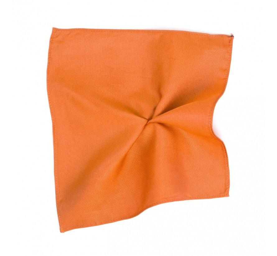 Classic Ribbed Pocket Square Orange (TRHAZZ001 - 507)