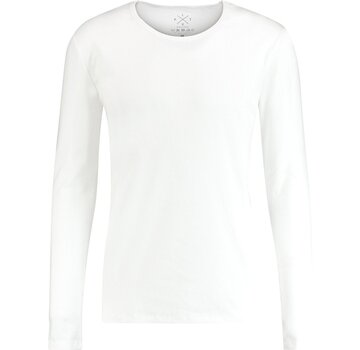 Kultivate T-shirt Lange Mouw Ronde Hals Wit (9901000600 - 200 - White)