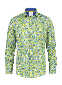 A Fish Named Fred Overhemd Shirt Favela Yellow (26.01.004)