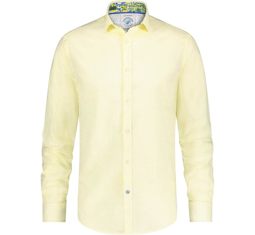 Overhemd Linen Yellow (26.02.034)