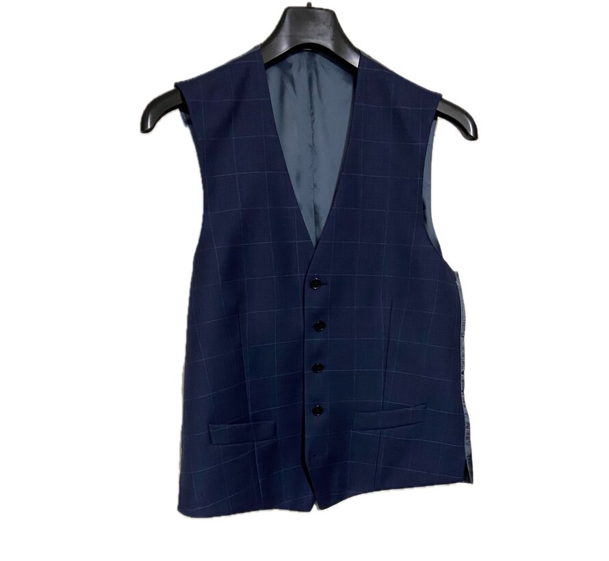 Gilet Check Navy (S05877)