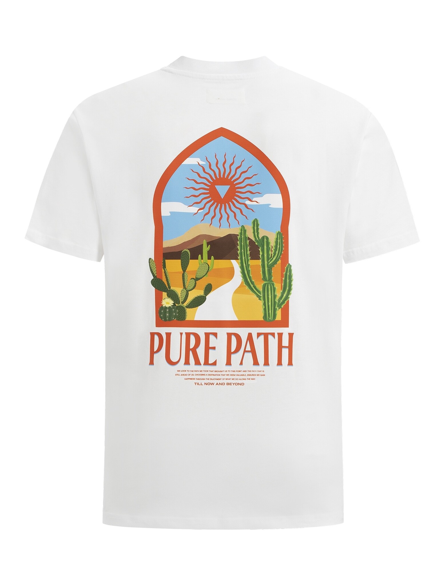 Pure Path Loose Fit T-shirt Crewneck White  L Pure Path
