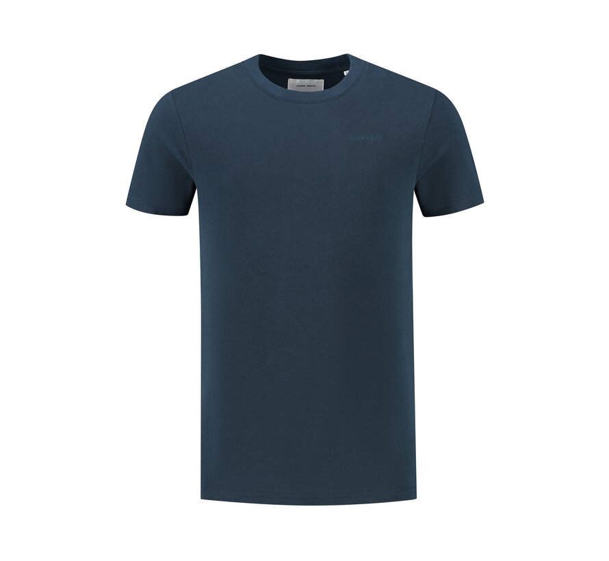 Embroidery Waffle T-shirt Navy (24010121 - 07)