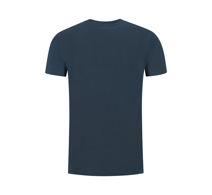 Embroidery Waffle T-shirt Navy (24010121 - 07)