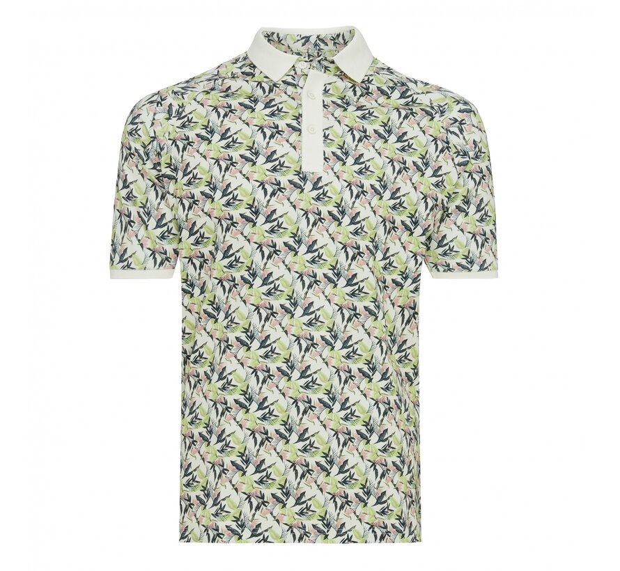 CORNELIO | Printed polo with leaves and flowers Multi (TRPOIA036 - 1000)