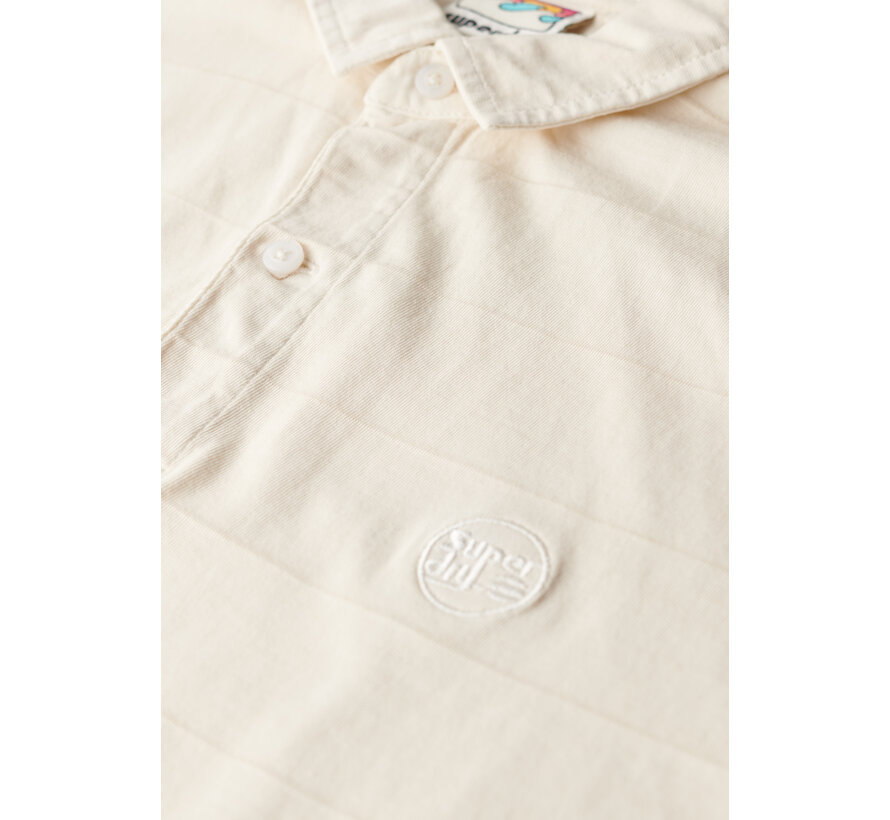 Textured Jersey Polo White Sand (M1110397A - 1TC)