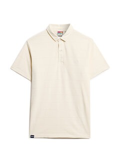 Superdry Textured Jersey Polo White Sand (M1110397A - 1TC)