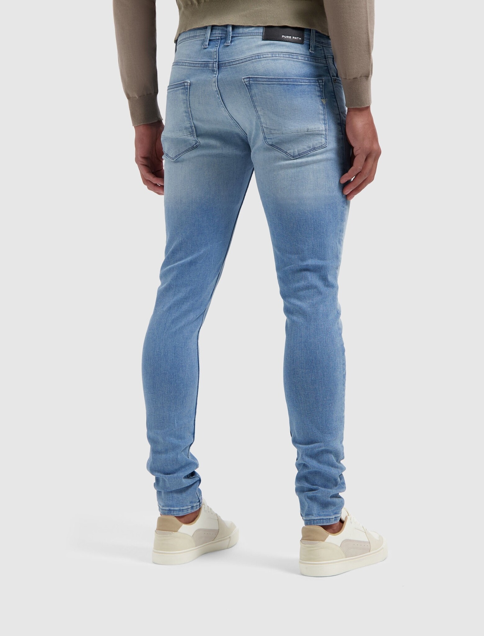Pure Path The Jone Skinny Fit Jeans Denim Light Blue   Pure Path