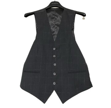 John Edward Gilet Ruit Zwart (180005/18)