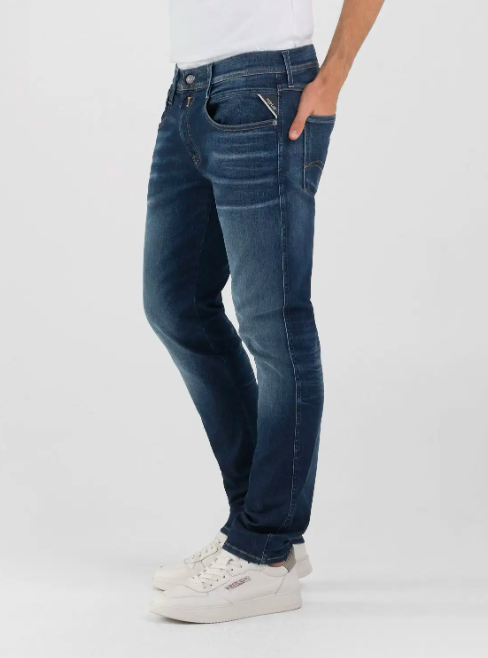 Replay Jeans Anbass Hyperflex Slim Dark Blue  - Replay
