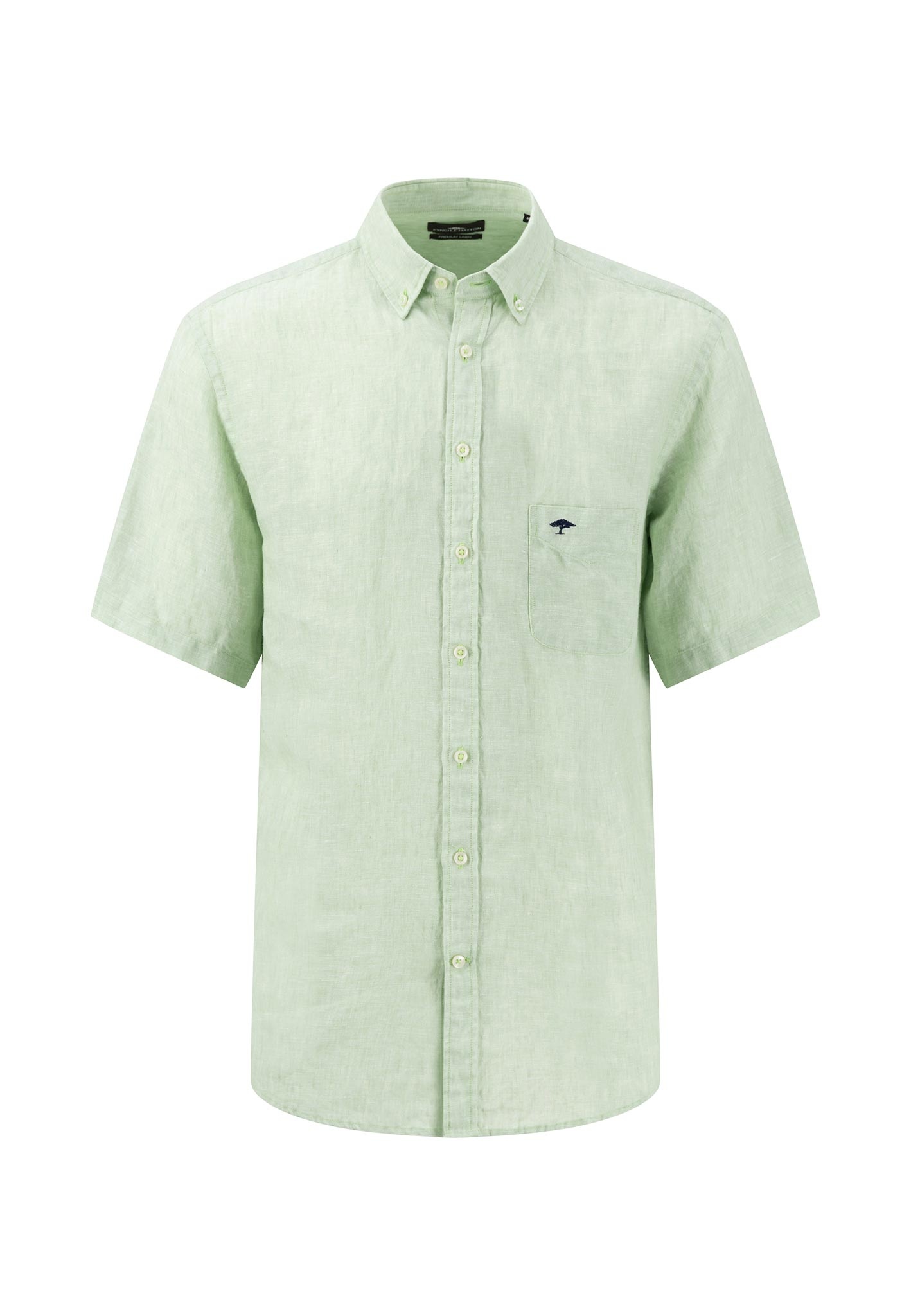 Fynch Hatton Overhemd SSinnen Soft Green 