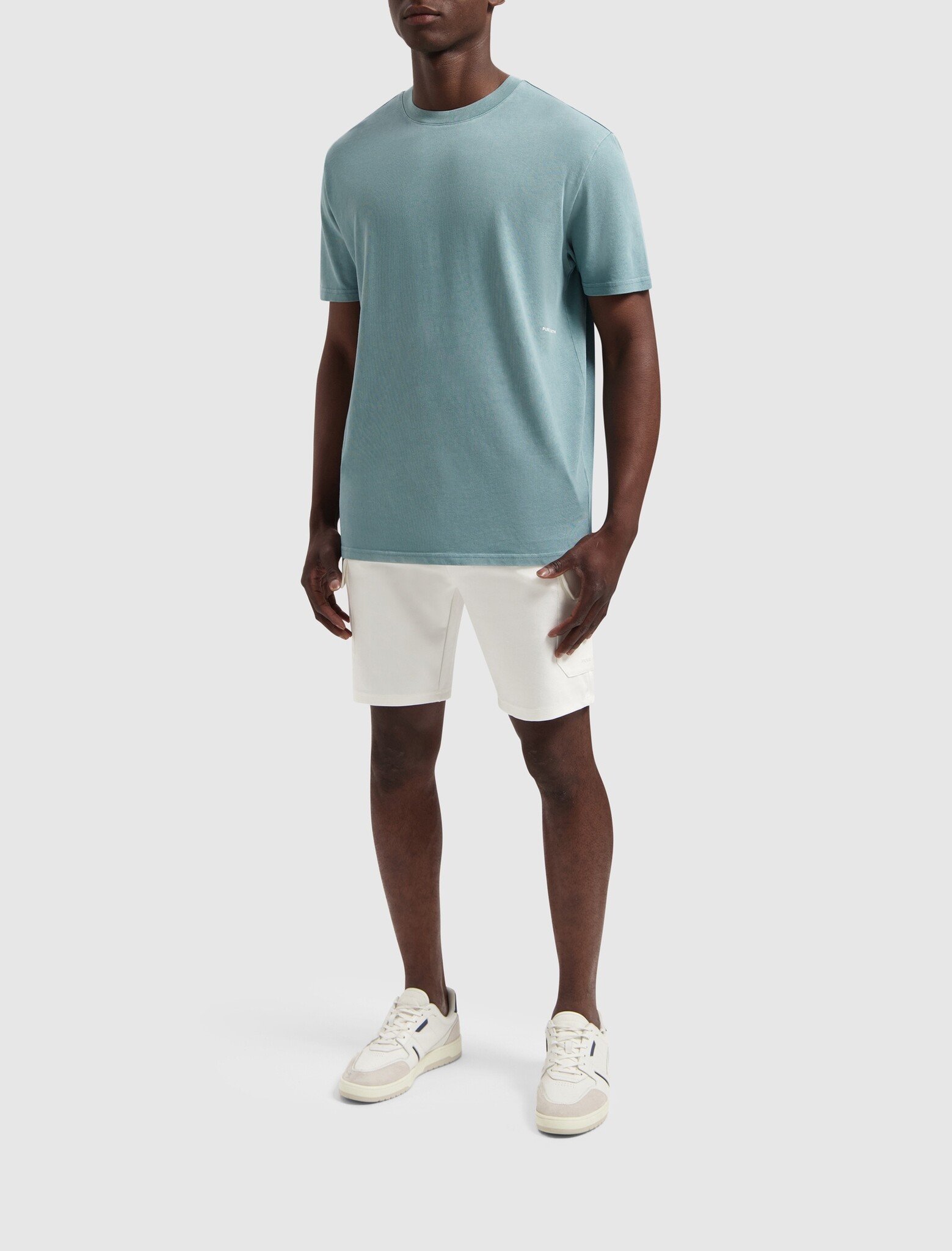 Pure Path Loose Fit Crewneck SS T-shirt Blue M Pure Path