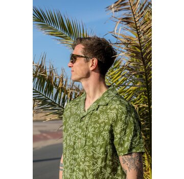 Kultivate Korte Mouw Overhemd ST Paraiso Groen (2301020003 - 725)