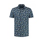 Korte Mouw Overhemd Pique Performance Print Blauw (7.41.029.716 -  316)
