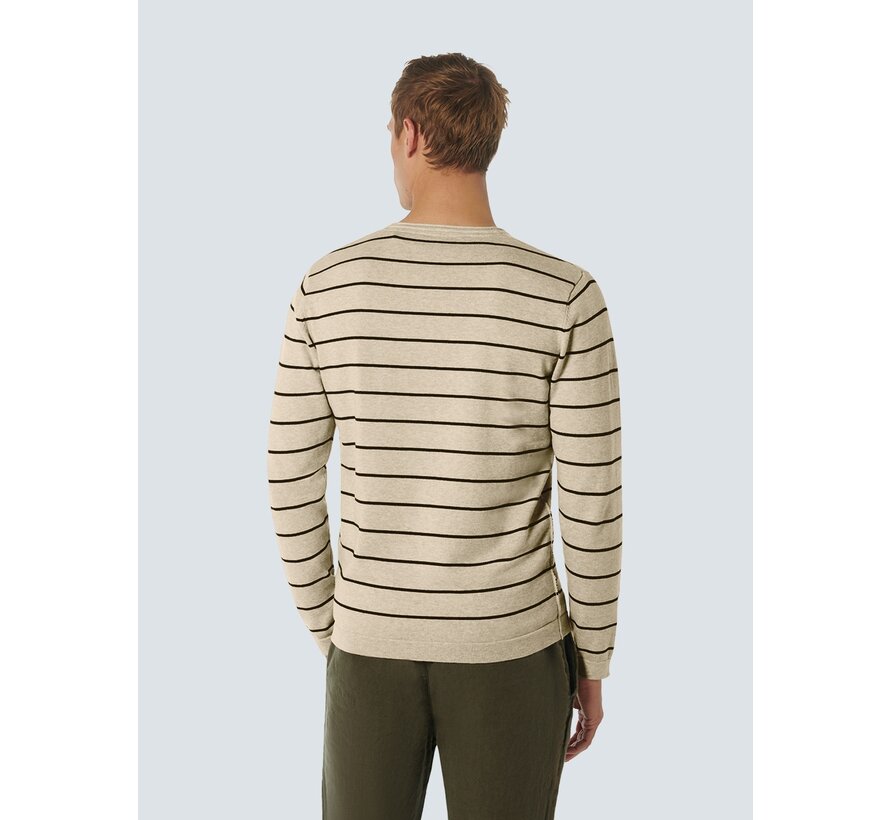 Pullover Crewneck Stripe Cream (23210161 - 016)