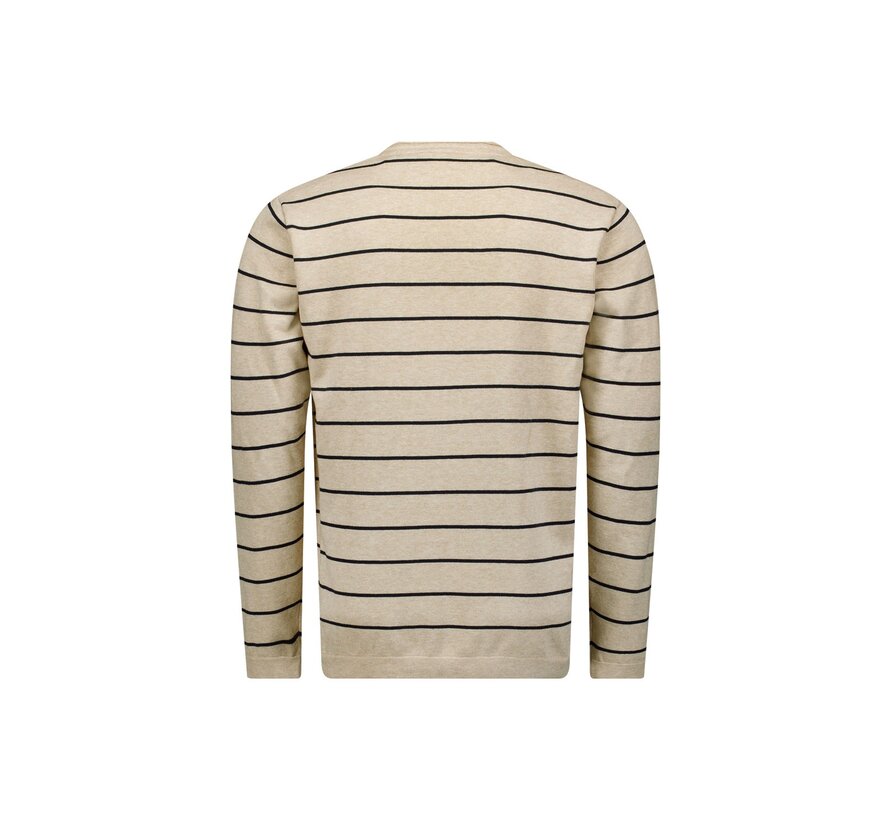 Pullover Crewneck Stripe Cream (23210161 - 016)