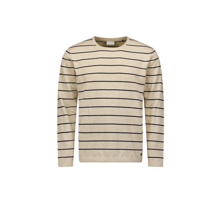 Pullover Crewneck Stripe Cream (23210161 - 016)