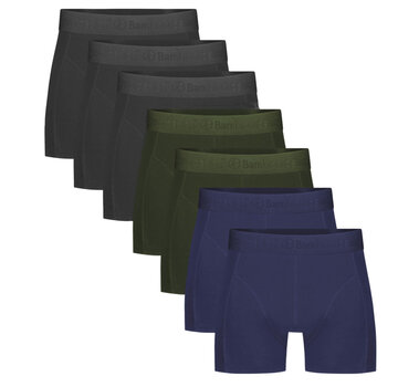Bamboo Basics Boxershorts 7Pack Bamboo 3Black+2Navy+2Army Ton Sur Ton (Rico_003)