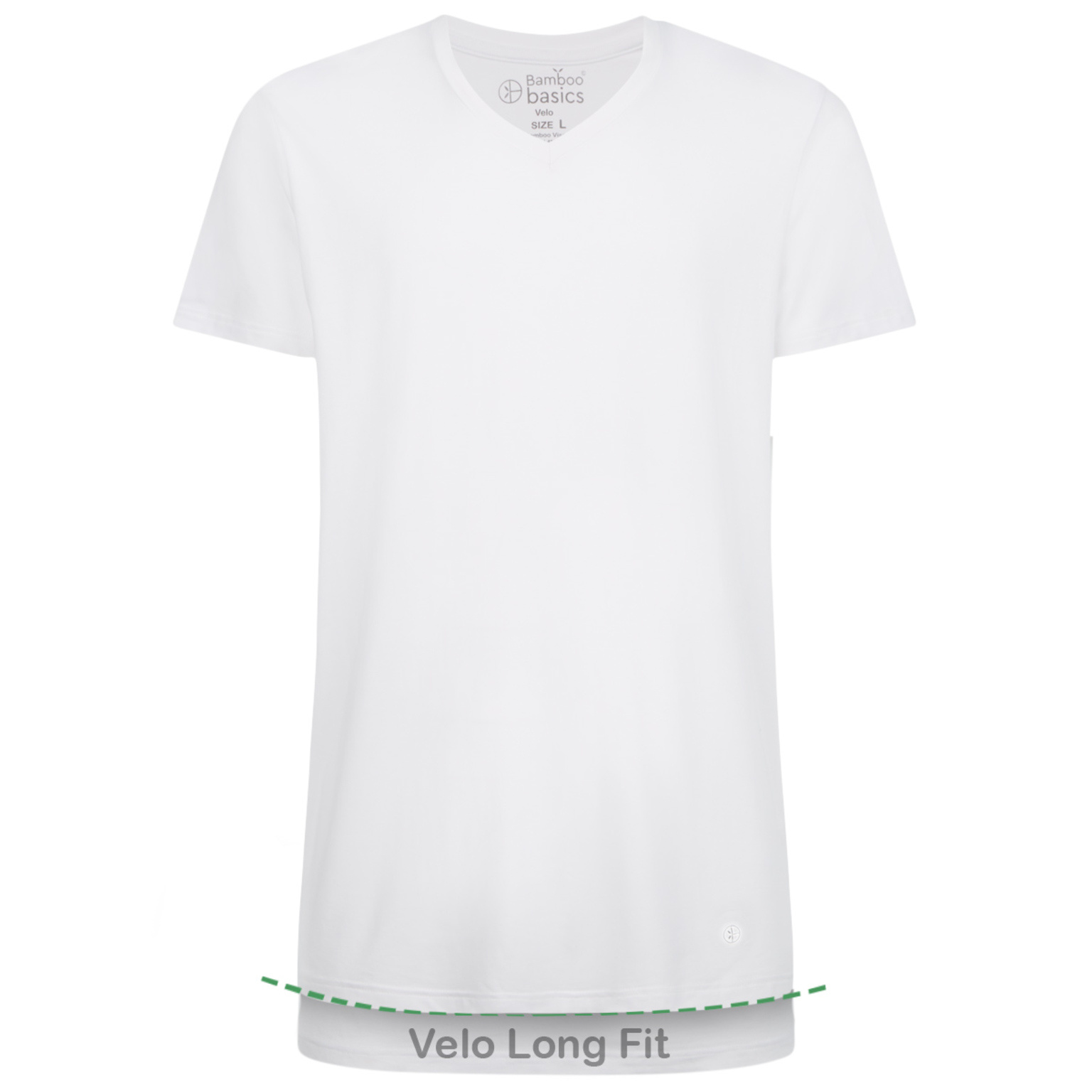 Bamboo Basics V-hals T-shirts Velo Long Fit Pack White S Bamboo Basics