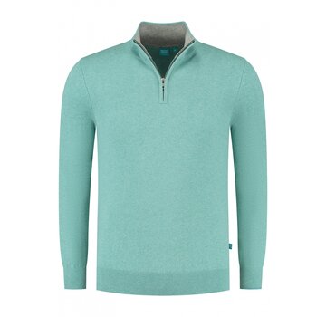 District Indigo Half Zip Trui Aqua (7.31.507.550 - 019)