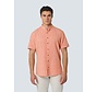 Shirt Short Sleeve Granddad 2 Coloured Melange With Linen Melon (23460335SN - 191)