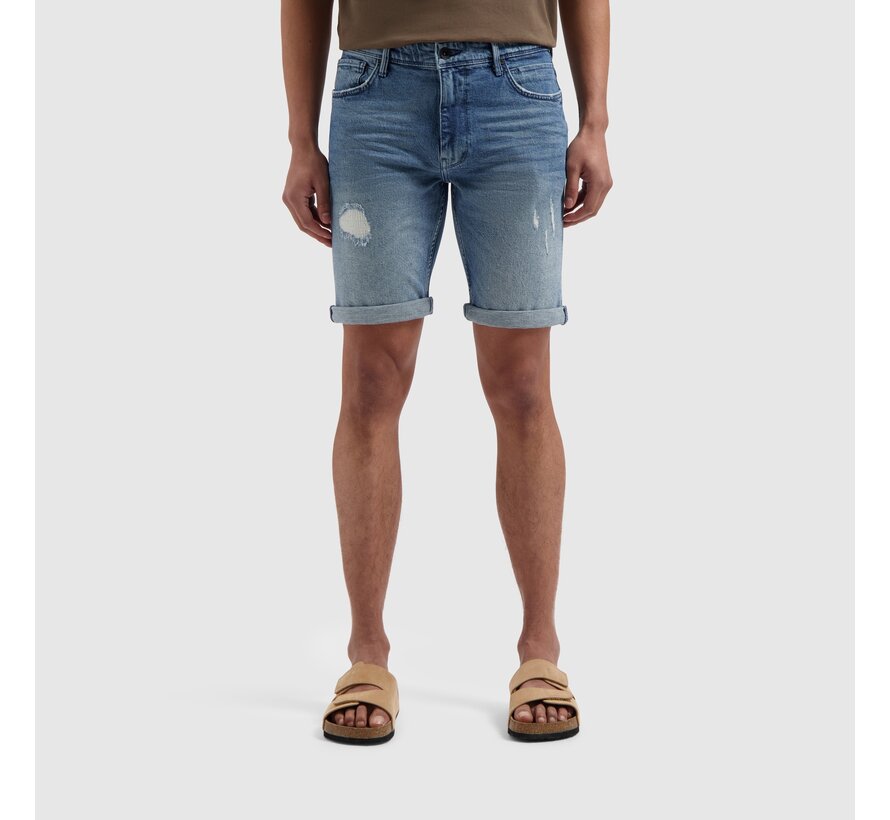 The Miles Slim Fit Shorts Denim Mid Blue (W1271 - 83)