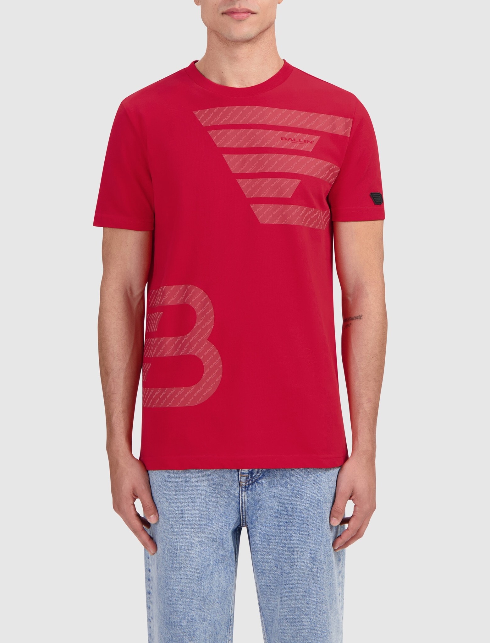 BALLIN' Double Icon Logo T-shirt Red S BALLIN'