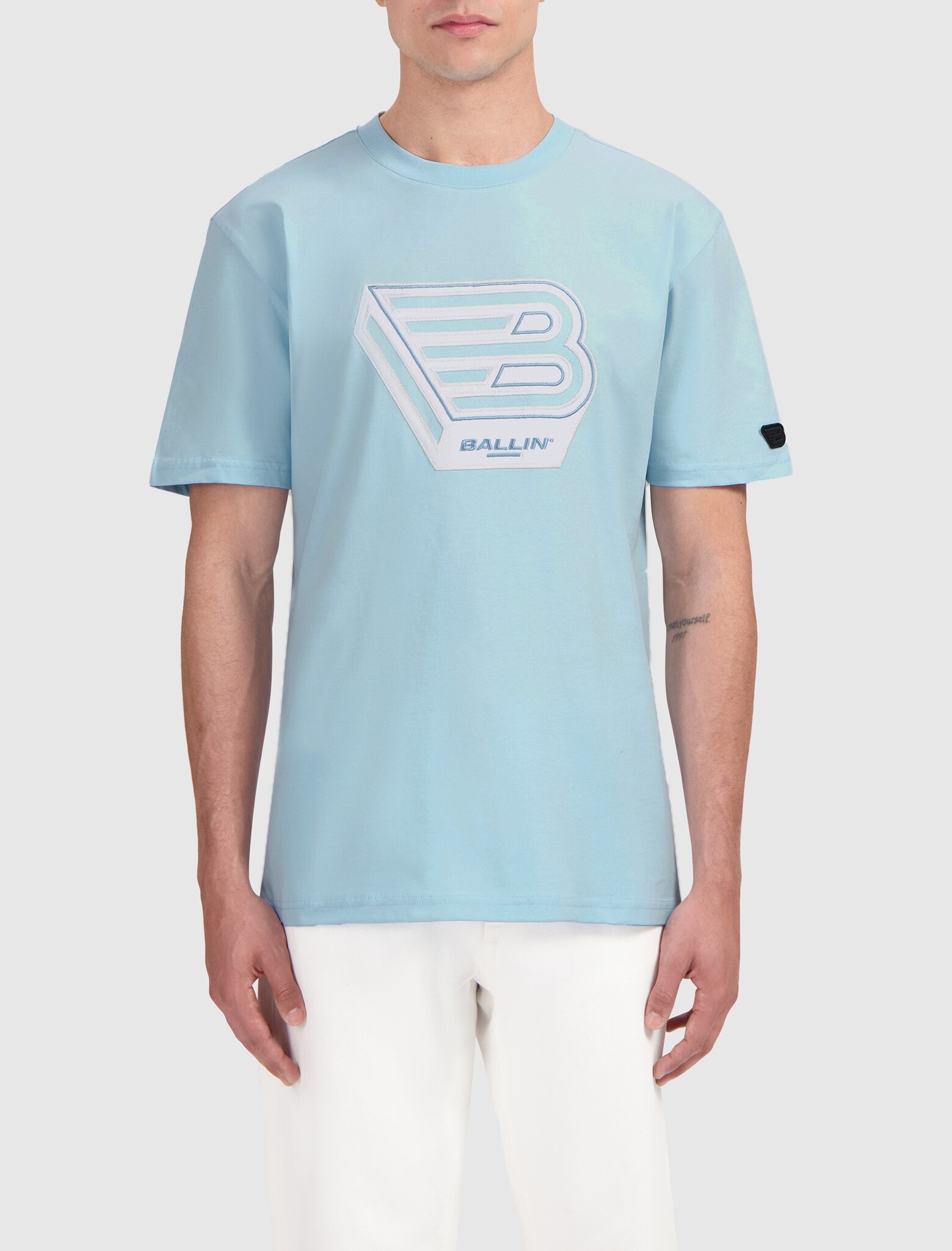 BALLIN' D Icon Logo T-shirt Lt Blue M BALLIN'