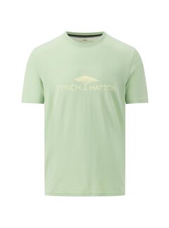 Fynch Hatton Fynch Hatton T-Shirt, big logo soft green (1413  1301 - 715)