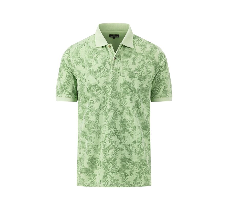 Polo Jersey AOP,  Washed soft green (1404  4005 - 715)