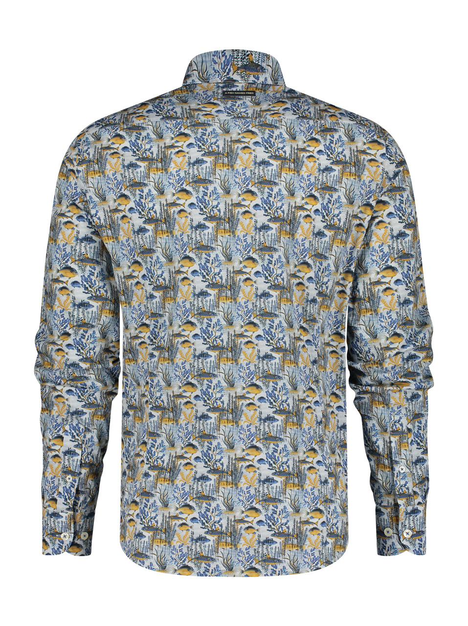 A Fish Named Fred Overhemd Fish Coral Gold Yellow  XL a fish named fred