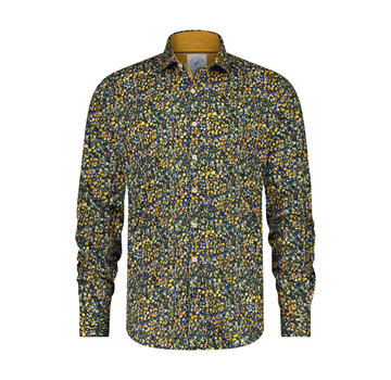 A Fish Named Fred Overhemd Trees Trunks Gold Yellow (29.009.502)