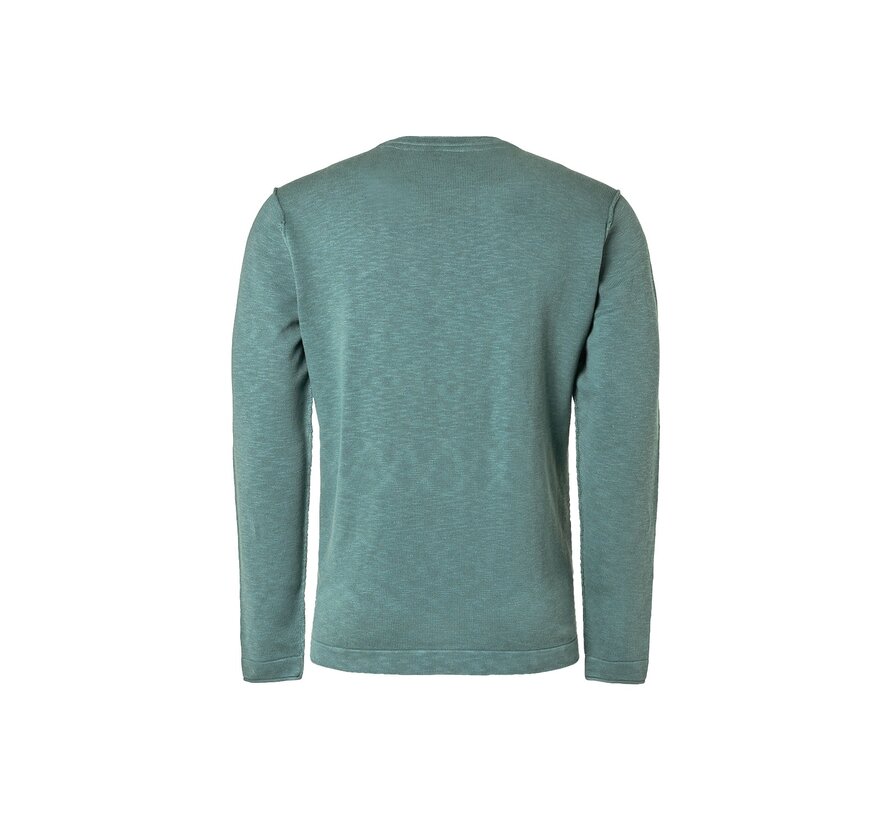 Pullover Crewneck Garment Dyed + Stone Washed Pacific (23210103SN - 153)