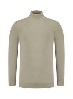 Pure Path Essential Knitwear Mockneck Sweater Taupe (10814 - 53)