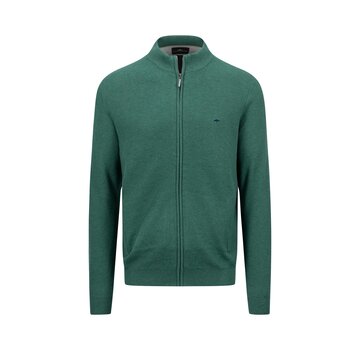 Fynch Hatton Cardigan-Zip, Structure dark emerald (1414  223  - 707)