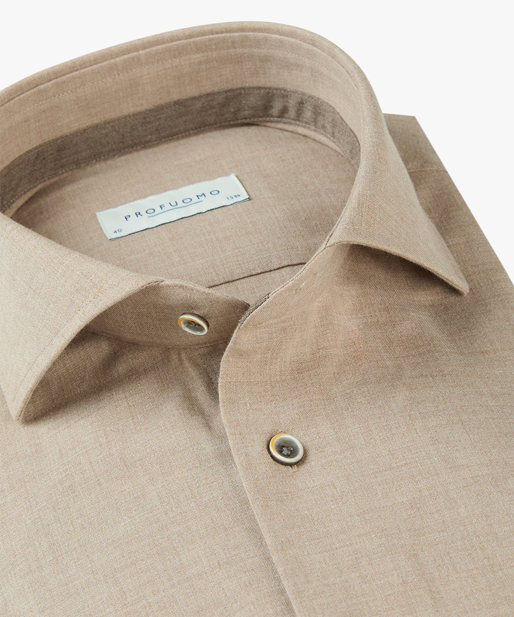 Profuomo Overhemd Beige   Profuomo