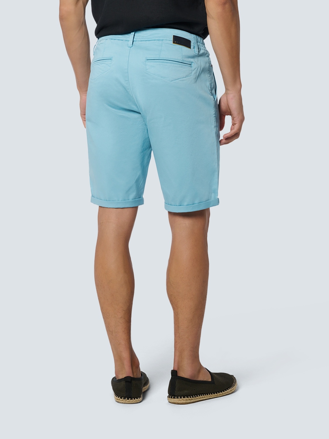 No Excess Chino Short Garment Dyed Twill Stretch Aqua   No Excess