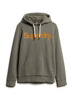 Superdry CLASSIC CORE LOGO HOODIE Dark Khaki (M2013707A - TSJ)