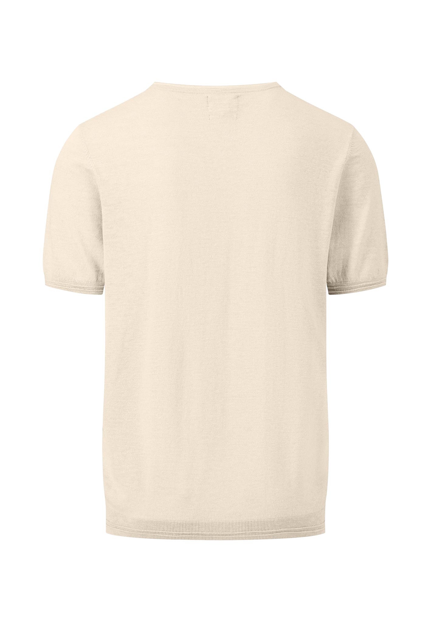 Fynch Hatton Knitted T-shirt CottonLinen Offwhite XL Fynch Hatton