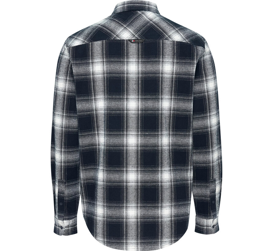 Overhemd TJM REG CHECK FLANNE, C1G Dark Night Navy Check (DM0DM19651 - C1G)