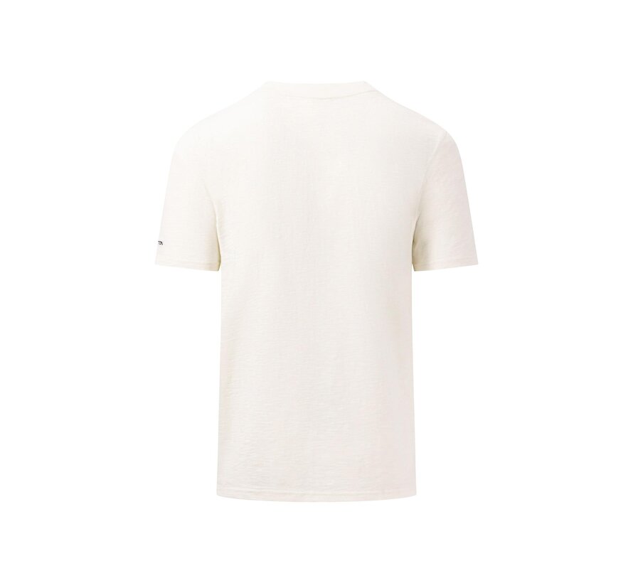 Ronde Hals T-shirt Slub Offwhite (1413 1804 - 823)